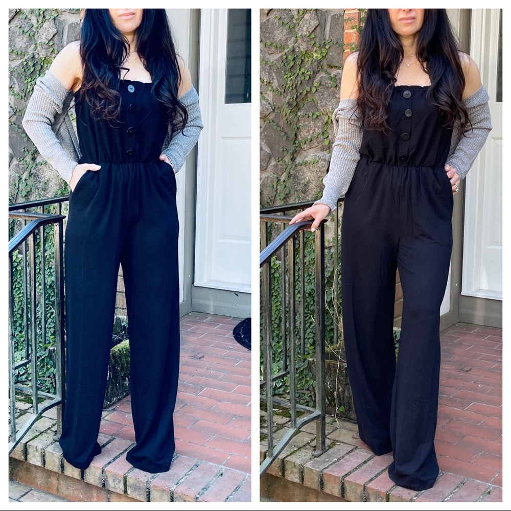 ✨LAST ONE✨Chic wide leg black jumpsuit - Picture 10 of 11